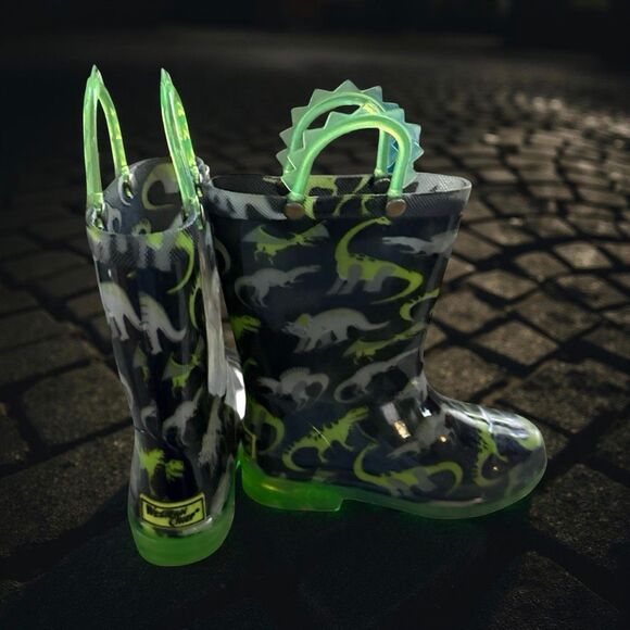 WESTERN CHEIF Toddler Wade Dinosaur Lighted Black Boots Size 10 - Picture 9 of 9